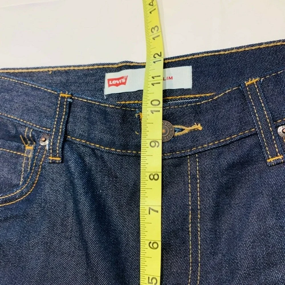 Levi’s 511 Slim Fit Jeans Womens 18 Reg‎ (30x31.5) Mid Rise Dark Wash Denim NWOT